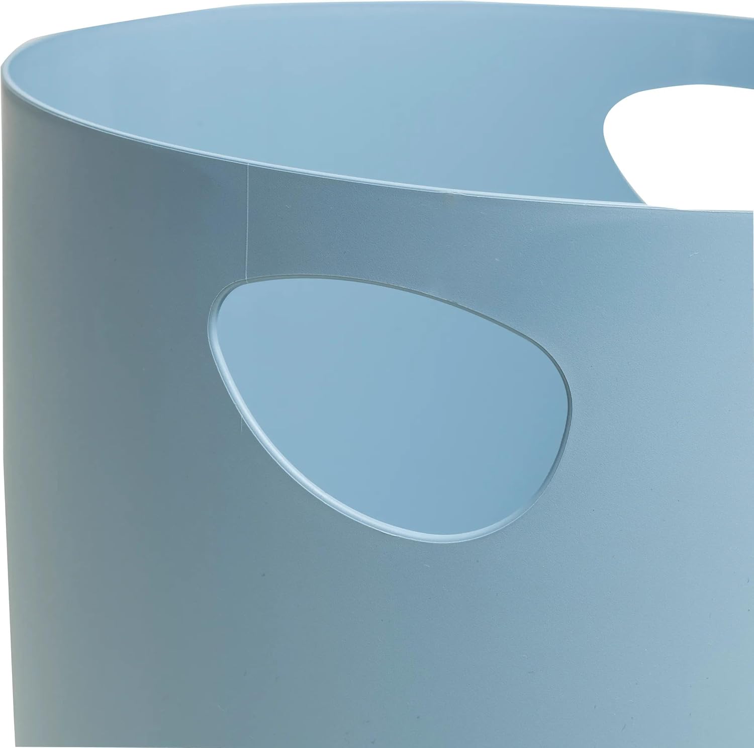 Exacompta - corbeille à papier Ecobin, 15L, poignée, bleu gris, 26,3x26,3x33,5cm 45370D