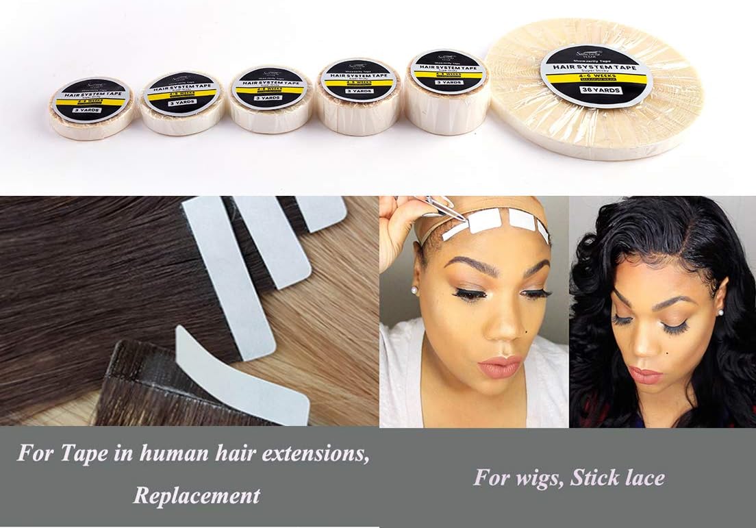 ShowJarlly - rouleau ruban adhésif lace extra fort - 0.8cm x 36Yards