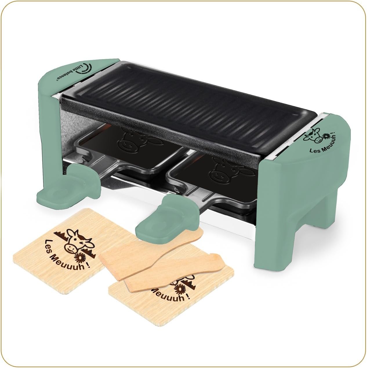 Little Balance - raclette duo compact - grill amovible, 320W, 2 spatules, 2 planchettes - 8746