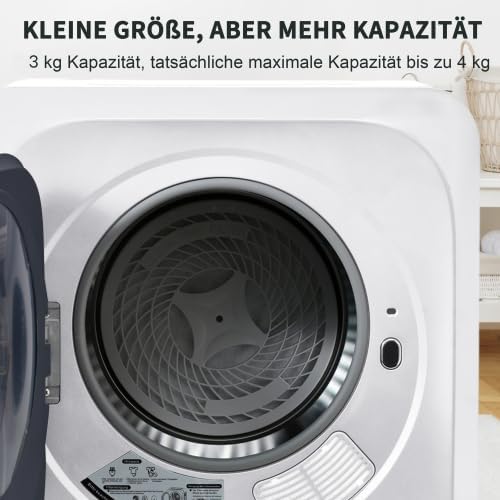Sèche-linge inox mural, 4kg, 850W, UV, LED, 60dB, 6 programmes