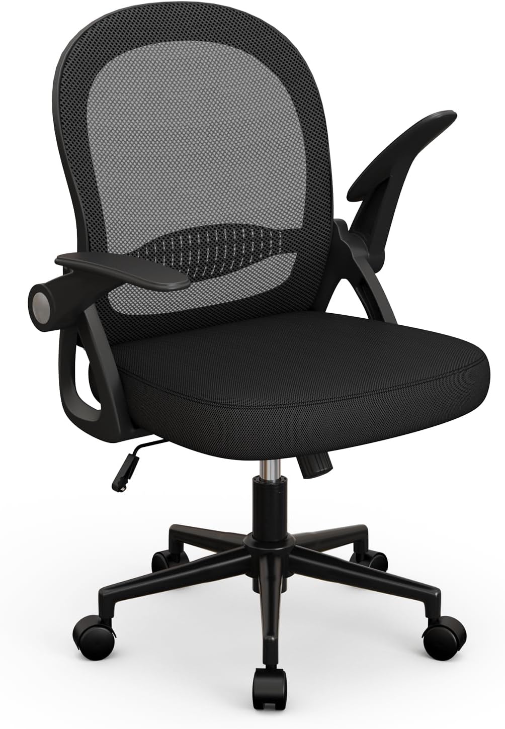 Naspaluro - chaise de bureau ergonomique - accoudoirs rabattables, maille respirante, hauteur réglable, pivotante 360°