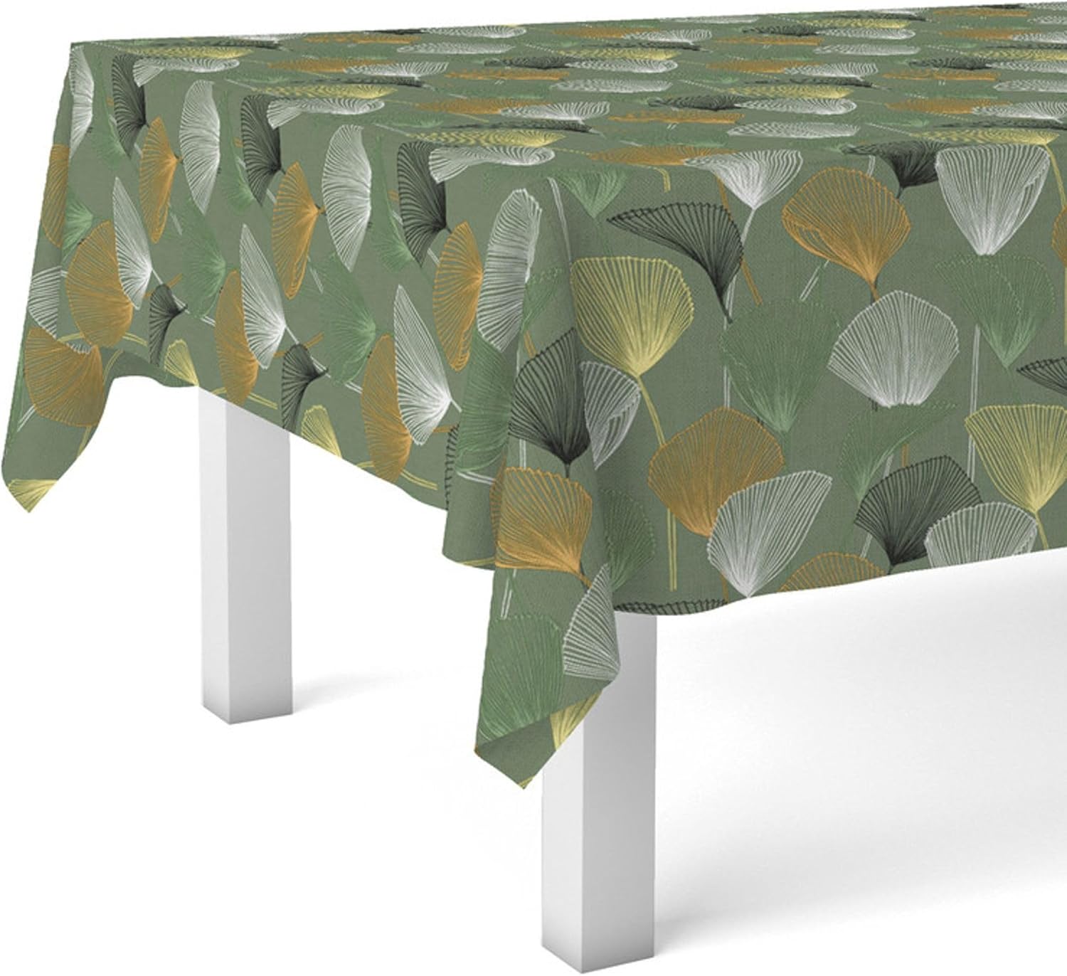 Nappe en toile cirée - DUERO Vert - 180x140 cm - anti-taches, imperméable