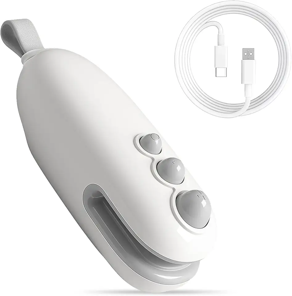 Mini scelleur de sacs portatif 2-en-1, plastique ABS, USB, magnétique