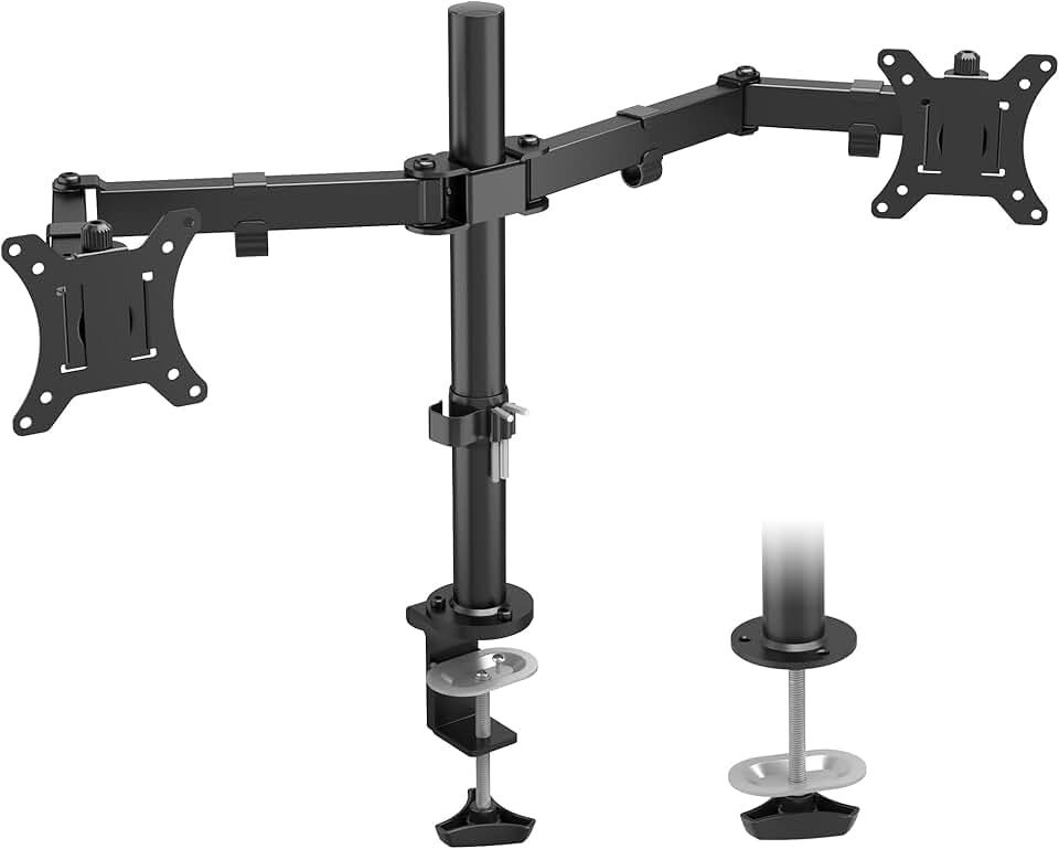 BONTEC - Support double écran 13-32'' pivotant réglable, 10kg/bras