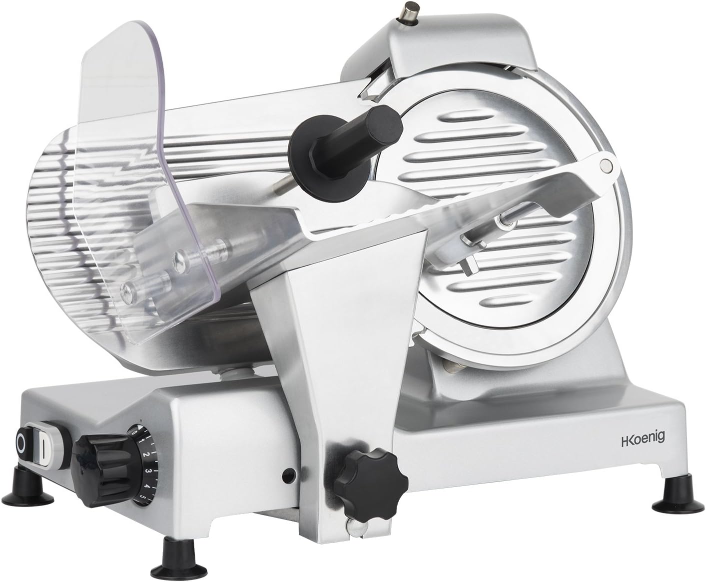 H.Koenig - trancheuse MSX220 - lame 20 cm, coupe 0-12 mm, aiguiseur intégré, plateau large, 282 rpm - MSX220