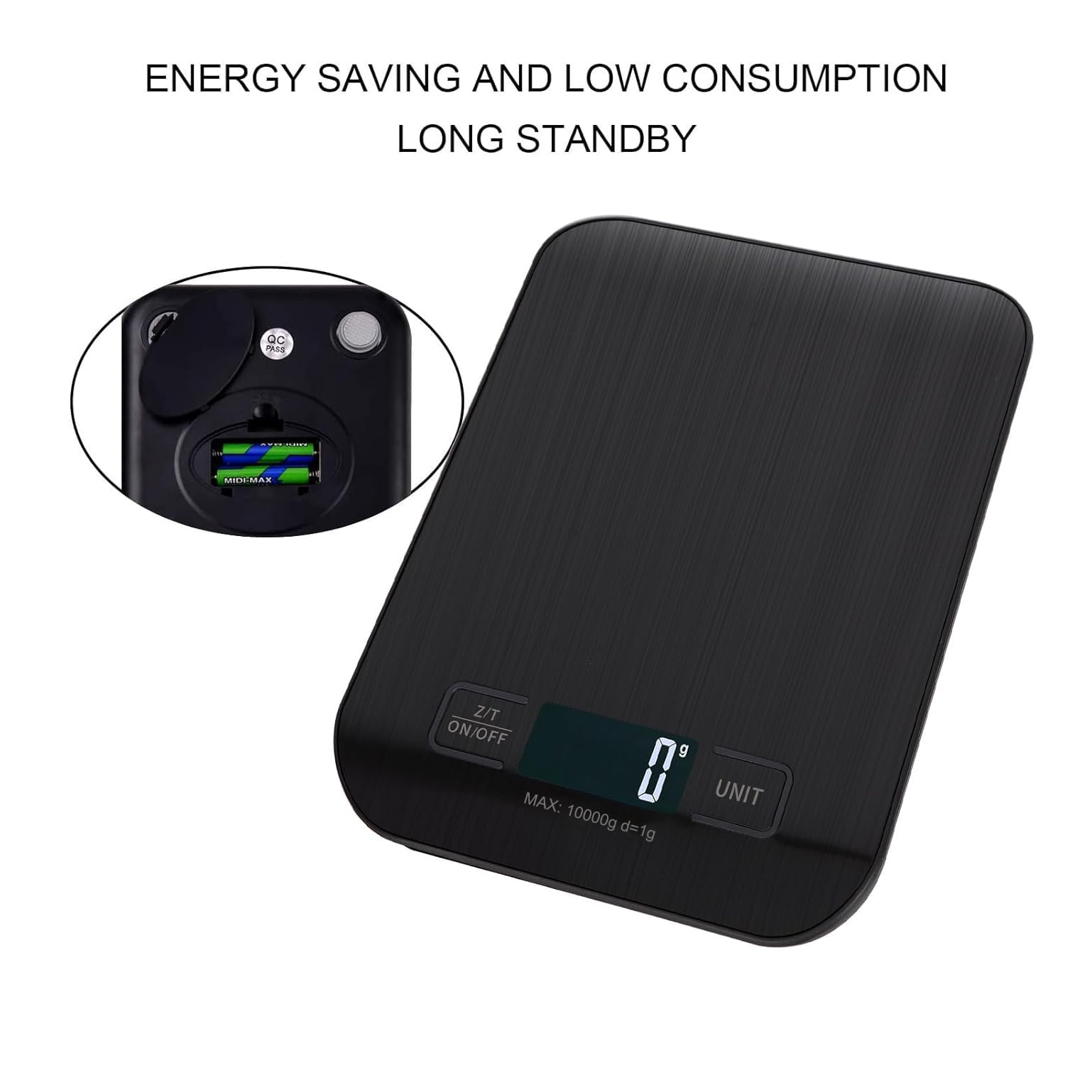 Balance de cuisine - numérique, 10kg, écran LCD, précision 1g, fonction tare