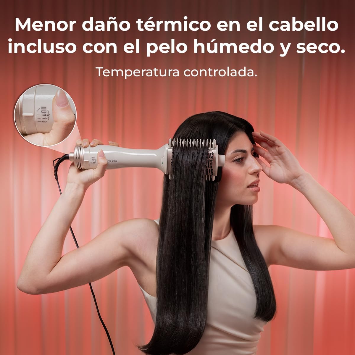 Cecotec - Air DryBold - brosse soufflante 1200W - ionique, 3 modes