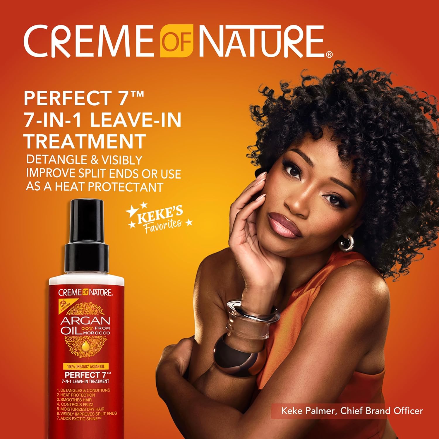 Creme of Nature - Perfect 7 spray - 150ml - Soin argan 7 en 1 sans rinçage