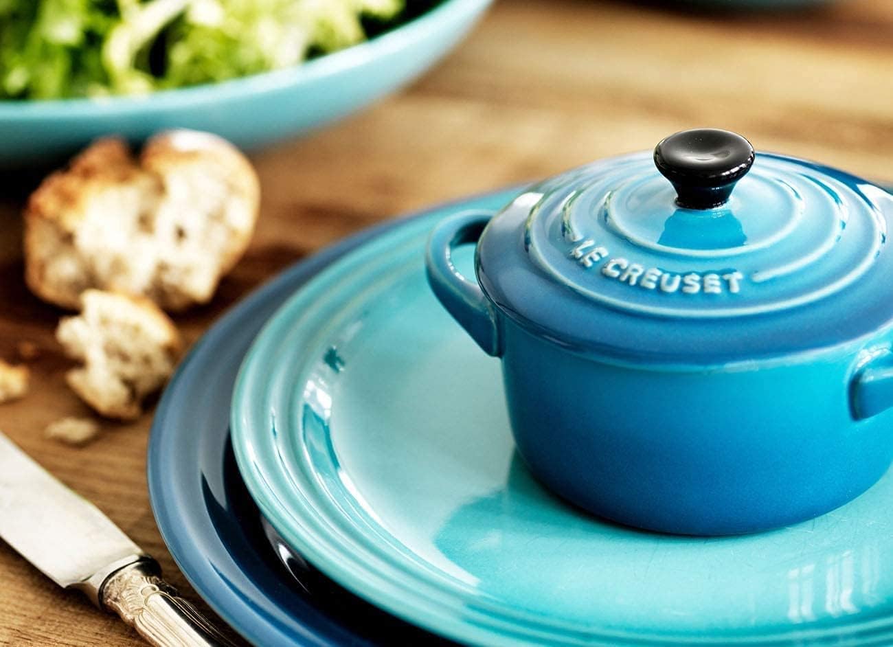 Le Creuset - Mini Cocottes Rondes Brise Marine - 10cm, 200ml - set de 4 - 79212105139100