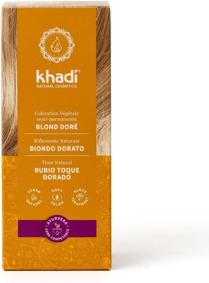 khadi - Blond Doré Coloration Végétale - 100g - Reflets dorés naturels