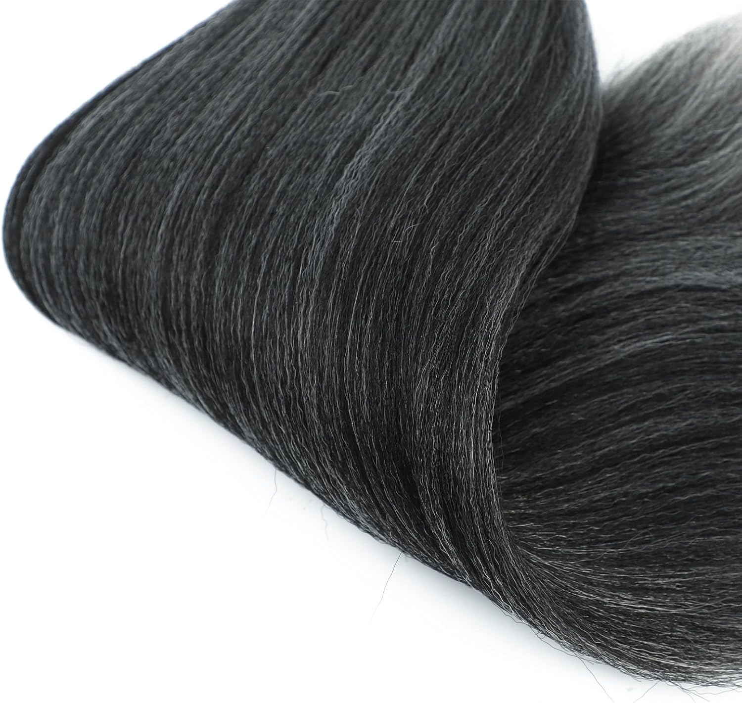 Rajout cheveux tressés - pré-étirés 30'' - Kanekalon gris/ombre - T1B/Argent#