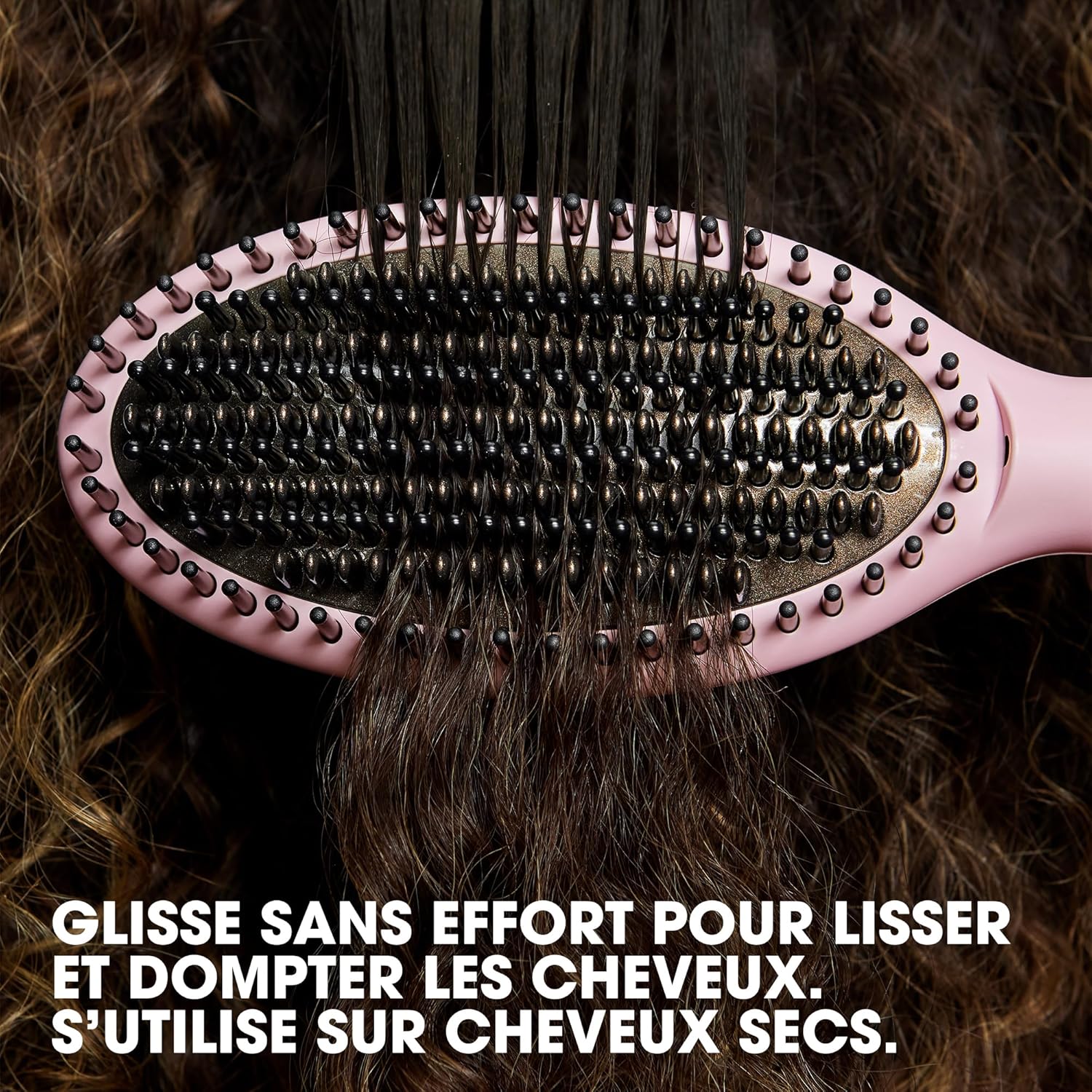 ghd - Brosse chauffante Glide Collection Pink - lissage rapide, anti-frisottis, pour cheveux secs