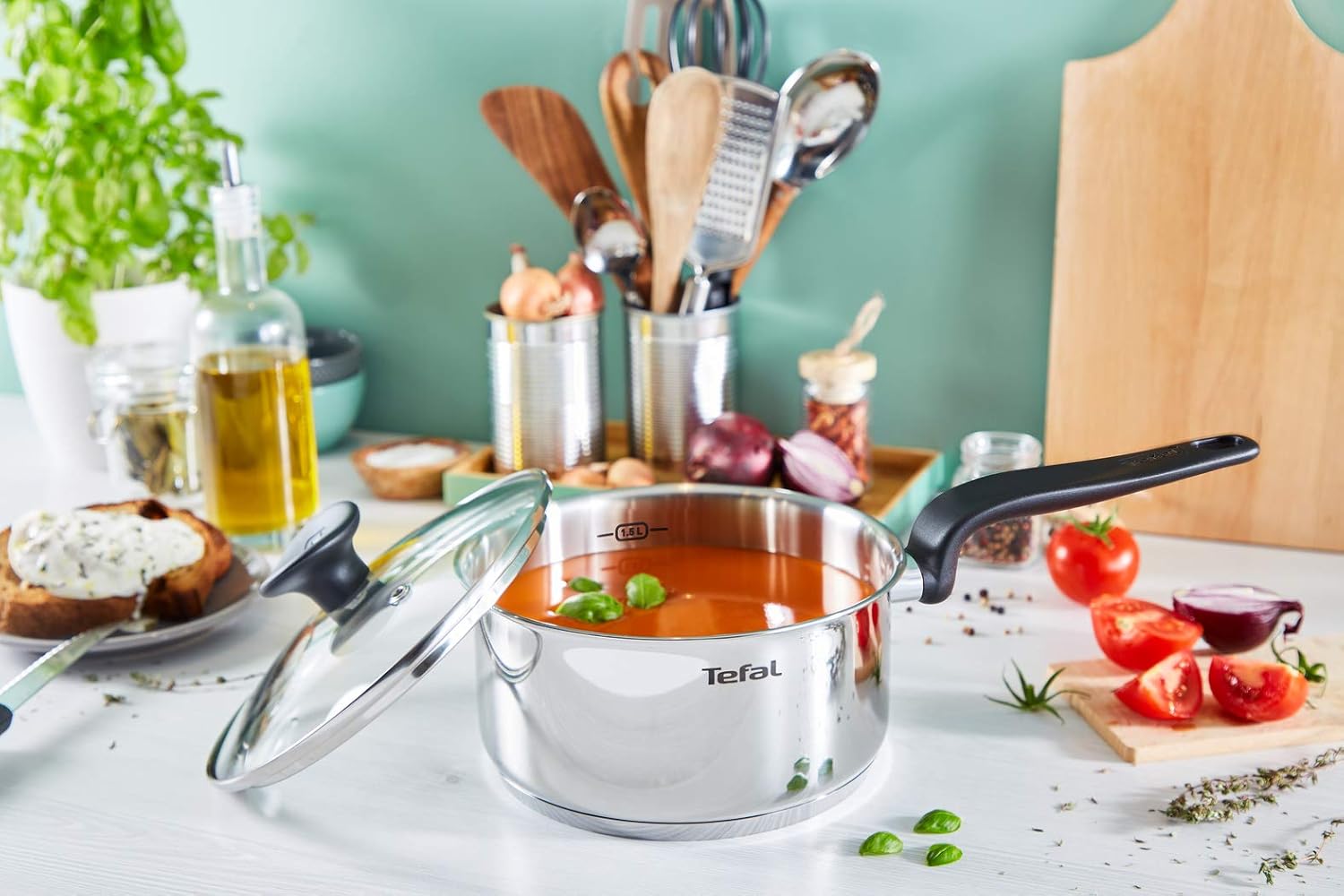 Tefal - Primary - casserole inox 20 cm, 3 L, couvercle inclus