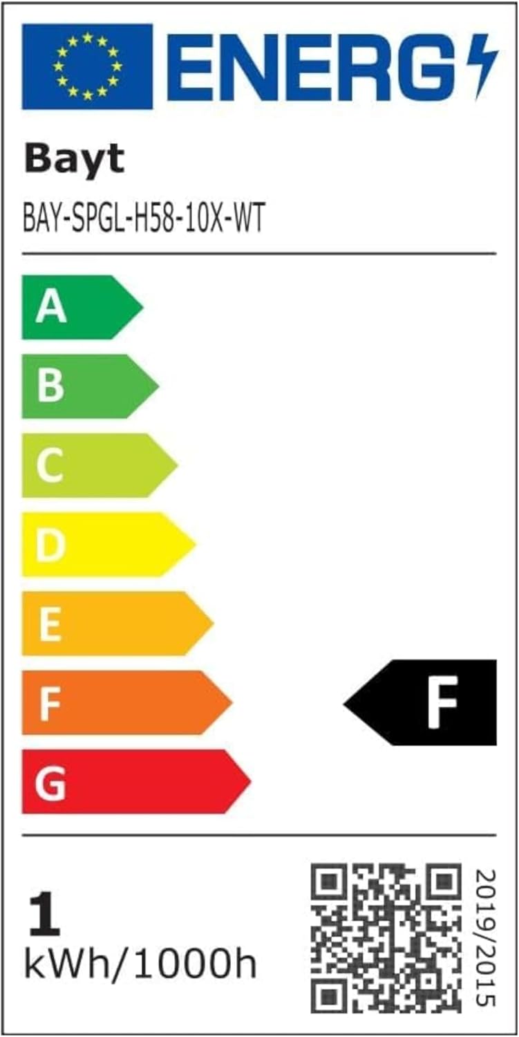 Bayt - miroir de maquillage Hollywood - 58x46cm - LED dimmable, grossissement 10x, blanc