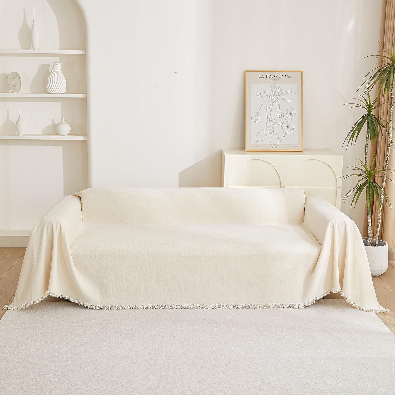 MYSKY HOME - protection canapé - 230x300cm - anti-rayures, beige