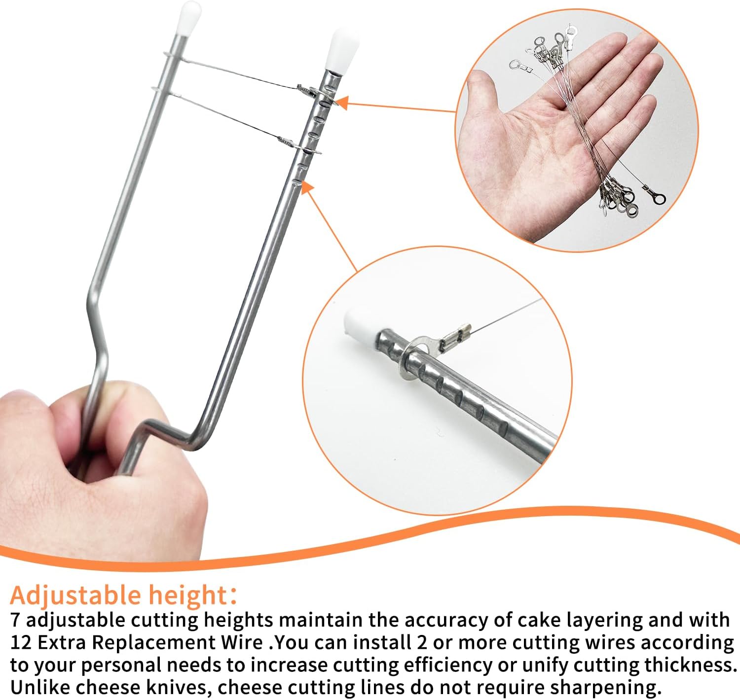 Coupe-fromages en inox - lot de 2 - lames fines et robustes