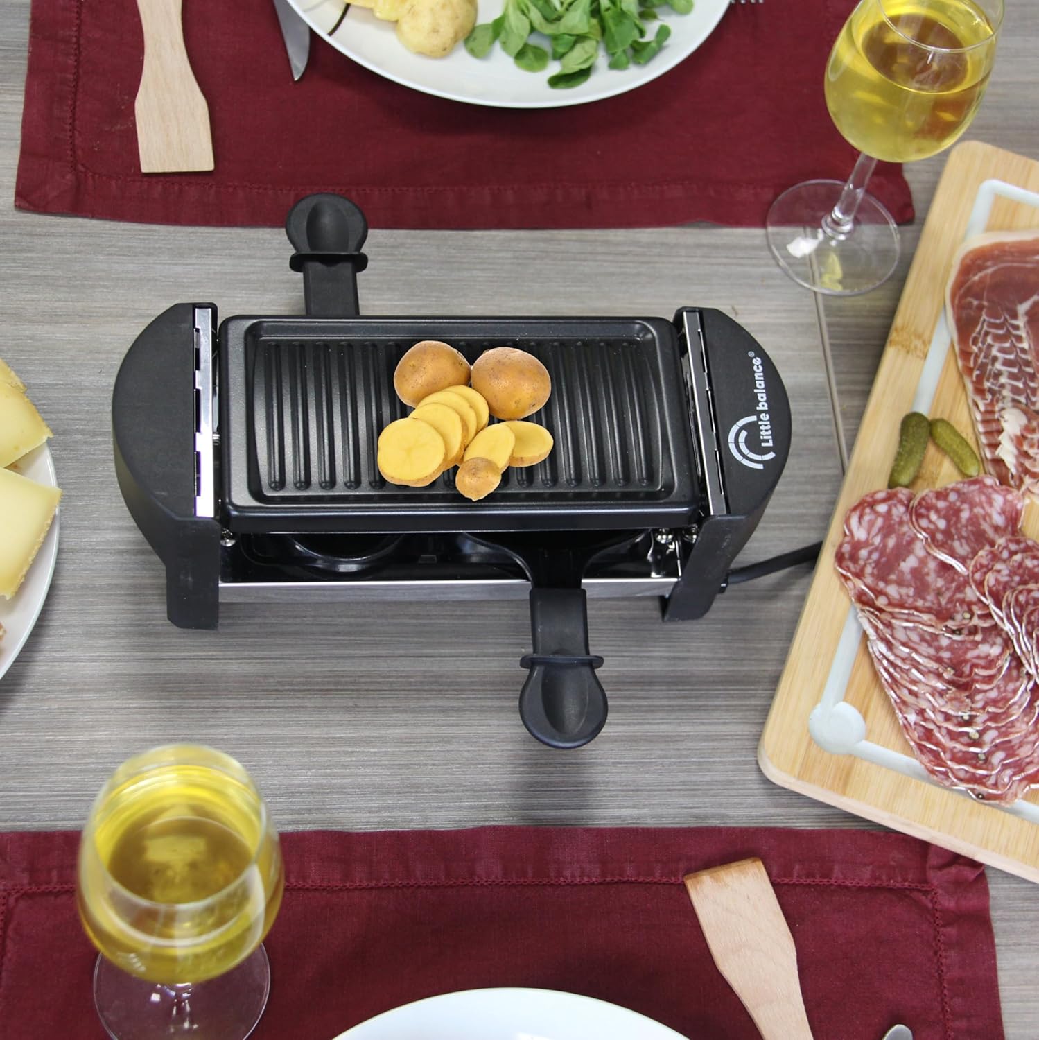 Little Balance - Raclette Jura 2 - 1-2 pers, antiadhésif, 320W - 8559