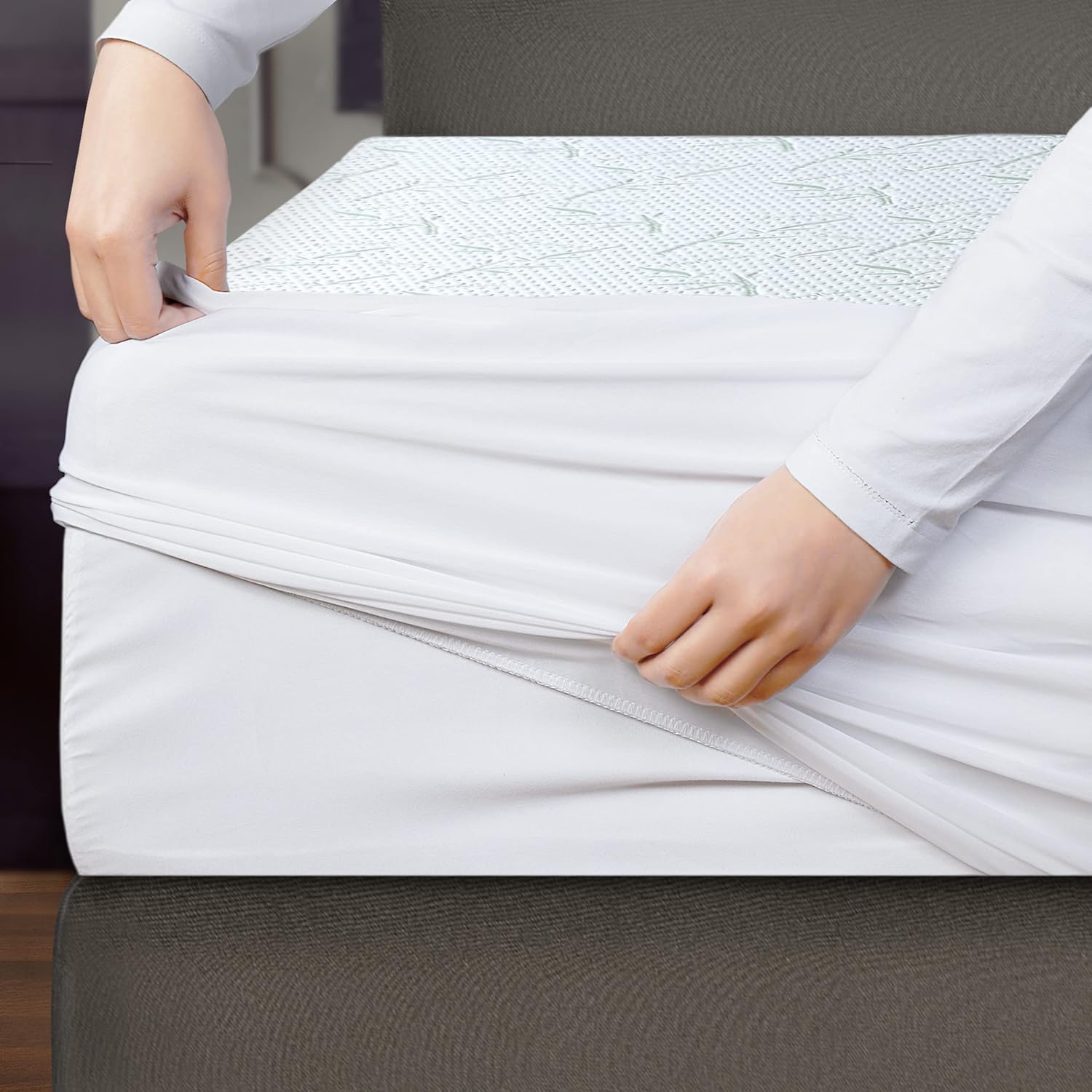 Utopia Bedding - Protège-matelas Premium - 90x200x30 cm - Imperméable, respirant, Oeko-Tex