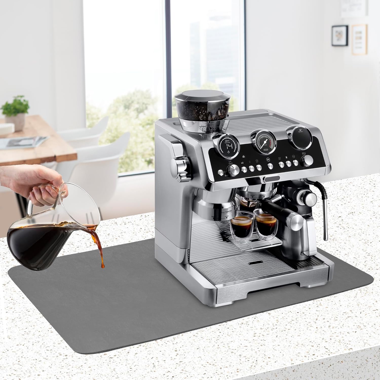 Tapis ignifuge - 50x30cm - résistant chaleur - protège plan cuisine