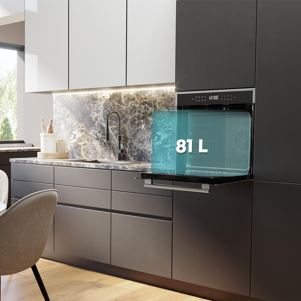 Cecotec - Four pyrolyse 60cm, 81L, 3400W, 11 fonctions Edge P506000