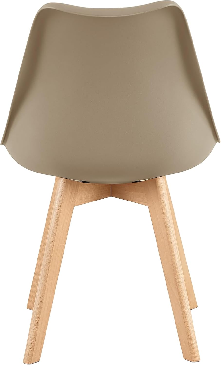 EGGREE - chaises scandinaves lot de 4 - hêtre massif - rembourrées, kaki