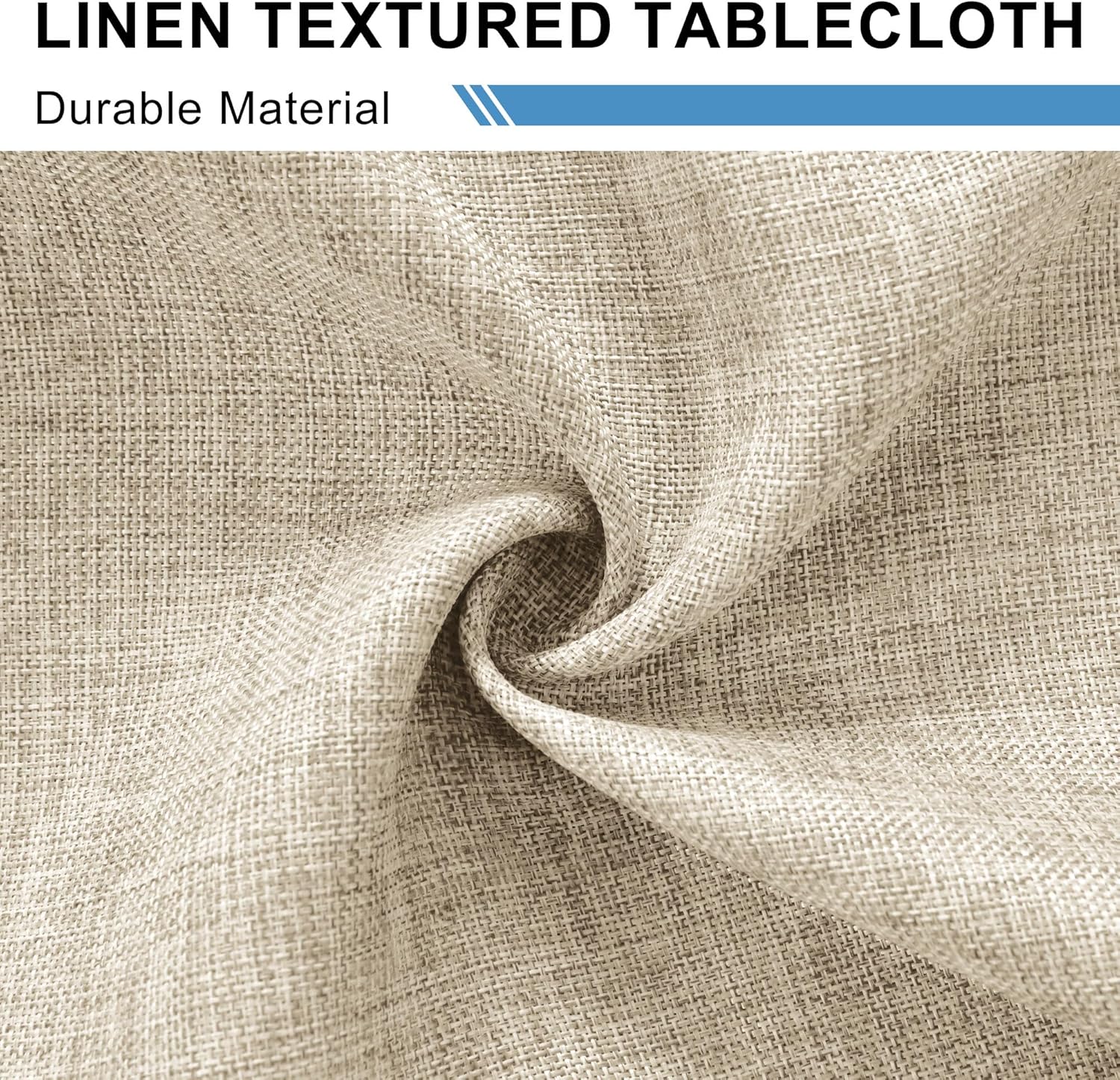 DWCN - nappe aspect lin 135x160cm, lavable, imperméable, anti-taches DWCN