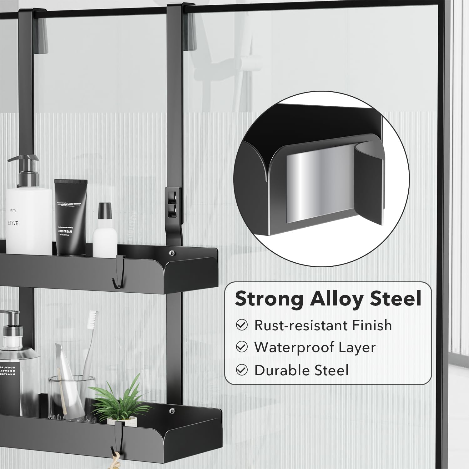 Etagère de douche à suspendre - 55,5 cm - rangement pratique, installation facile