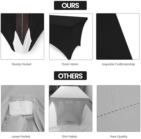 Utopia Kitchen - nappe extensible 183cm - polyester spandex lavable noir