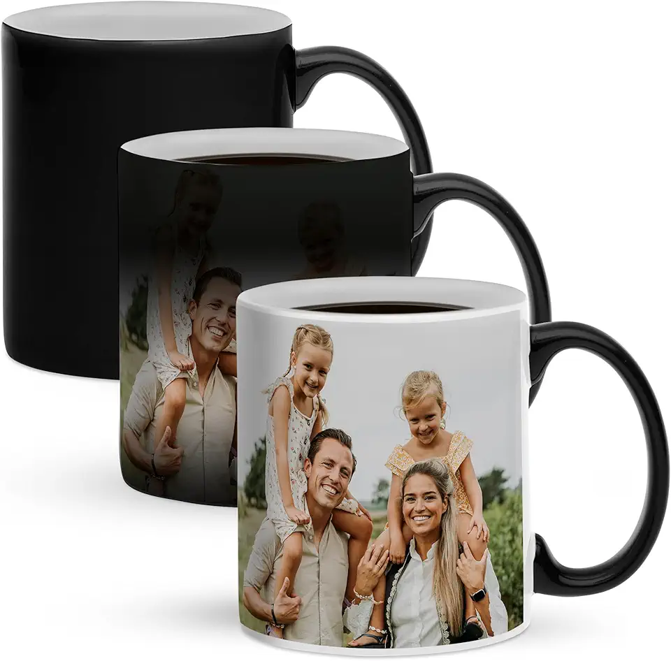 Mug magique personnalisé avec photo – 330ml, cadeau unique, céramique