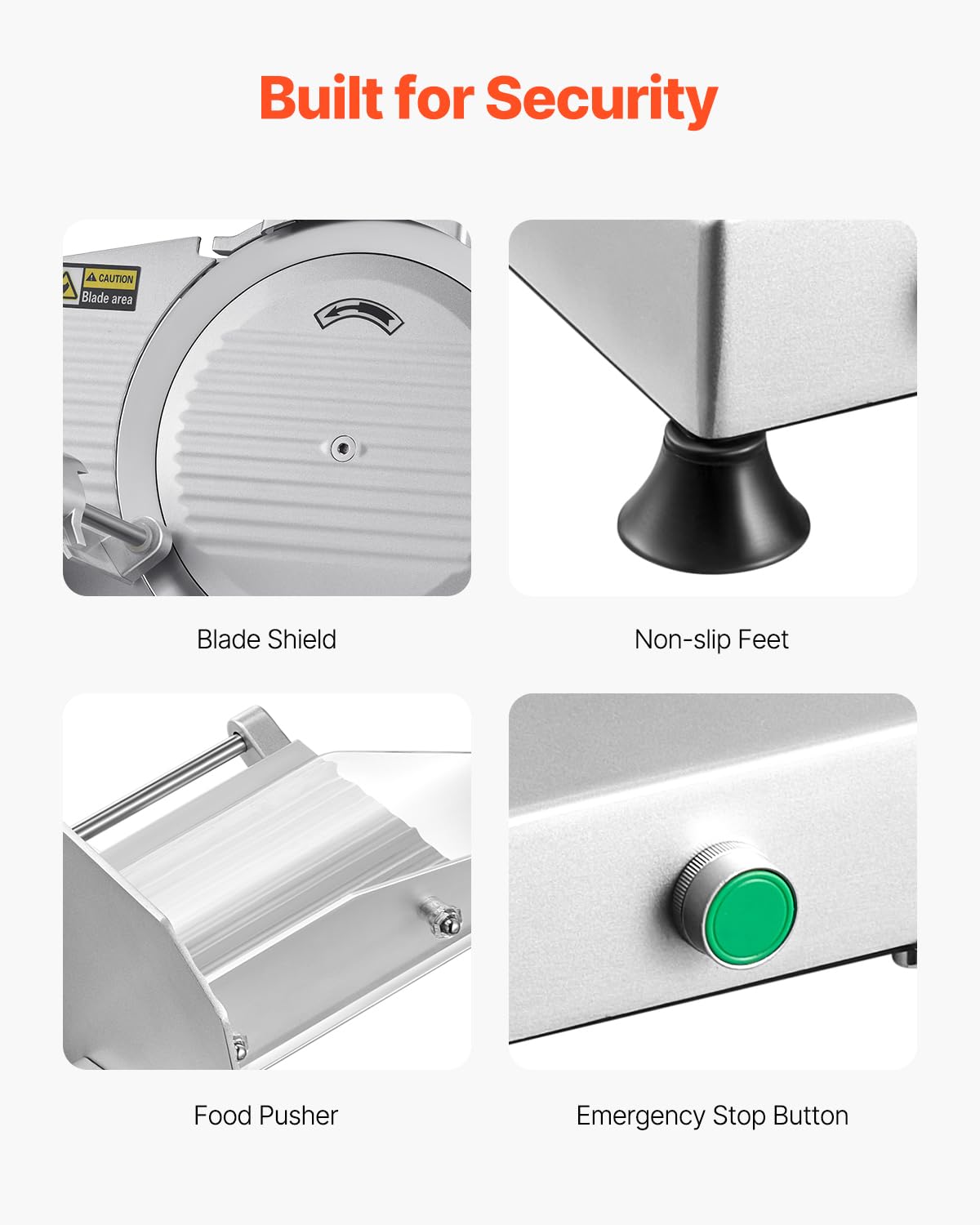 VEVOR - trancheuse à viande 180W - lame 65Mn 0-10mm, électrique