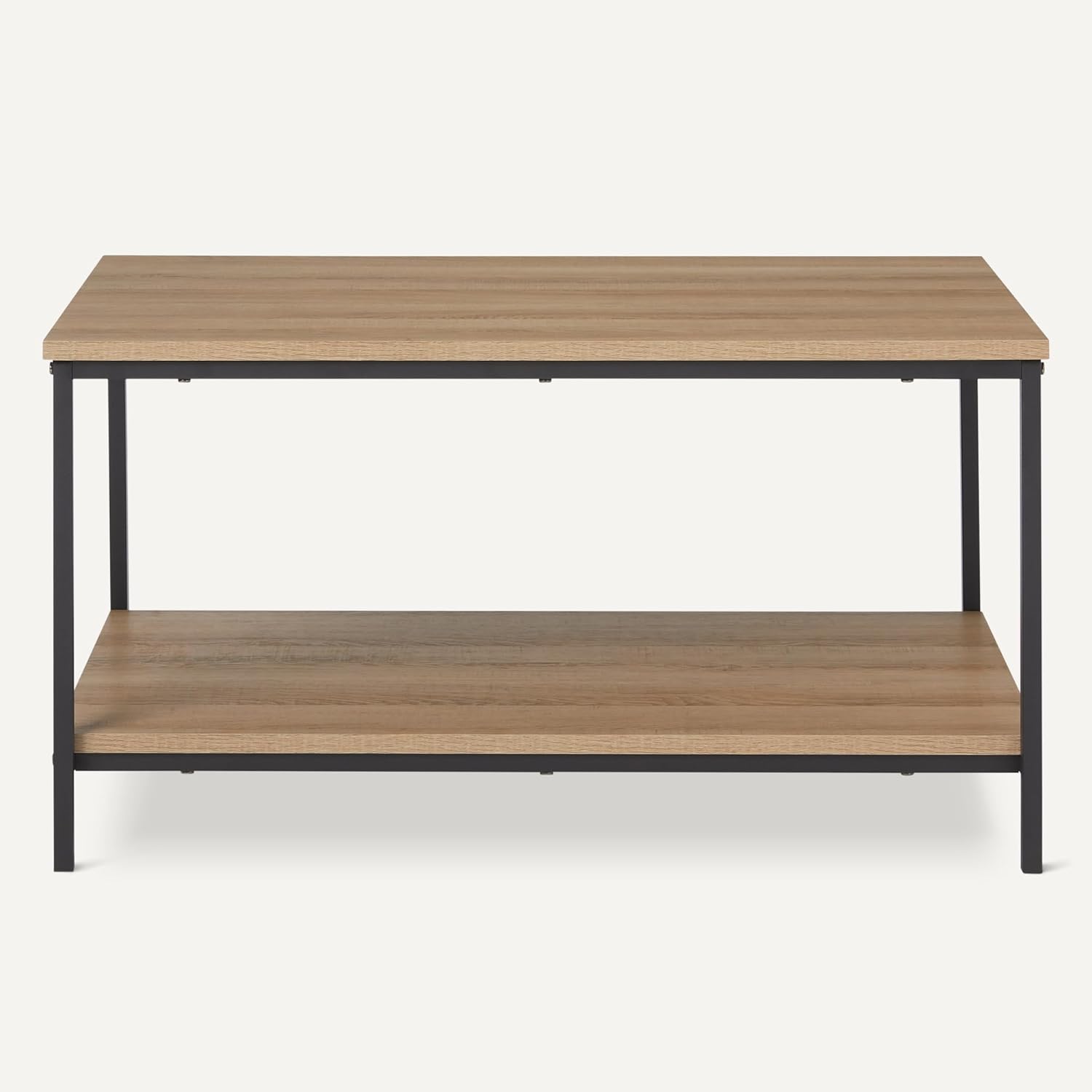 Amazon Basics - table basse rectangulaire, 80x50,5x42 cm, chêne, étagère