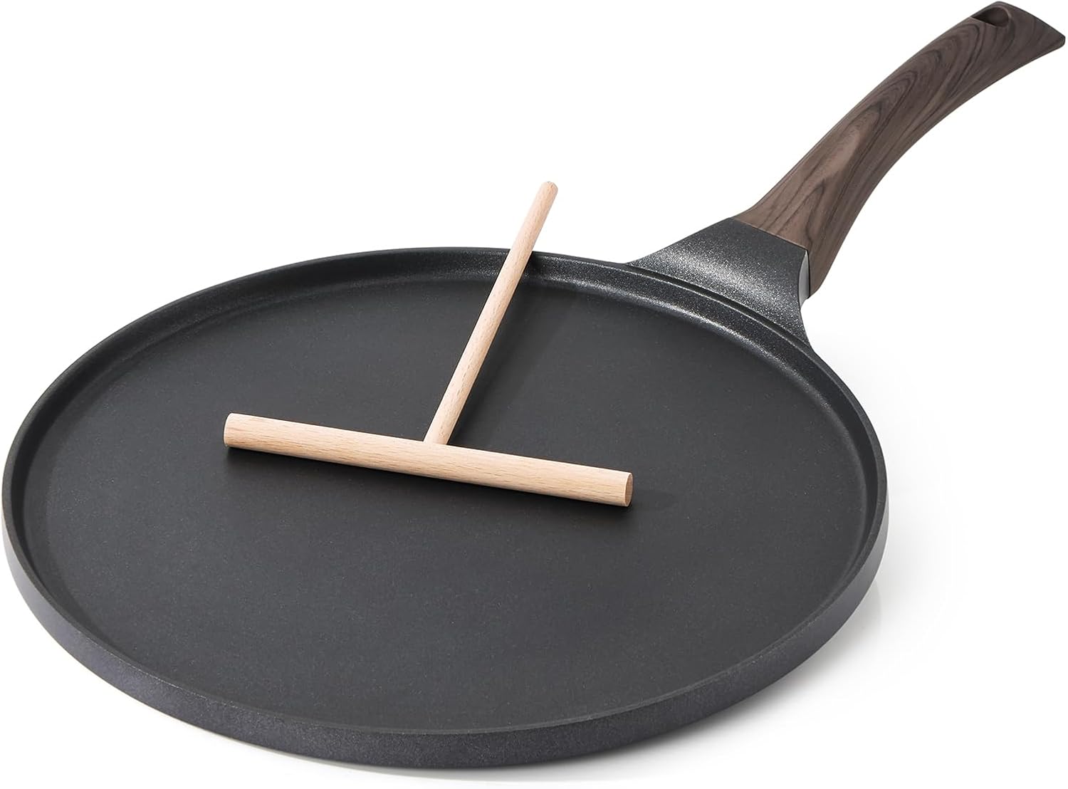 SENSARTE - Poêle à crêpes 26cm - antiadhésif granit, induction, poignée ergonomique