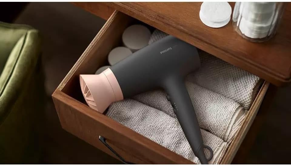 Philips - Sèche-cheveux Série 3000 - 2100W, ionique, 6 vitesses, ThermoProtect, BHD350/10