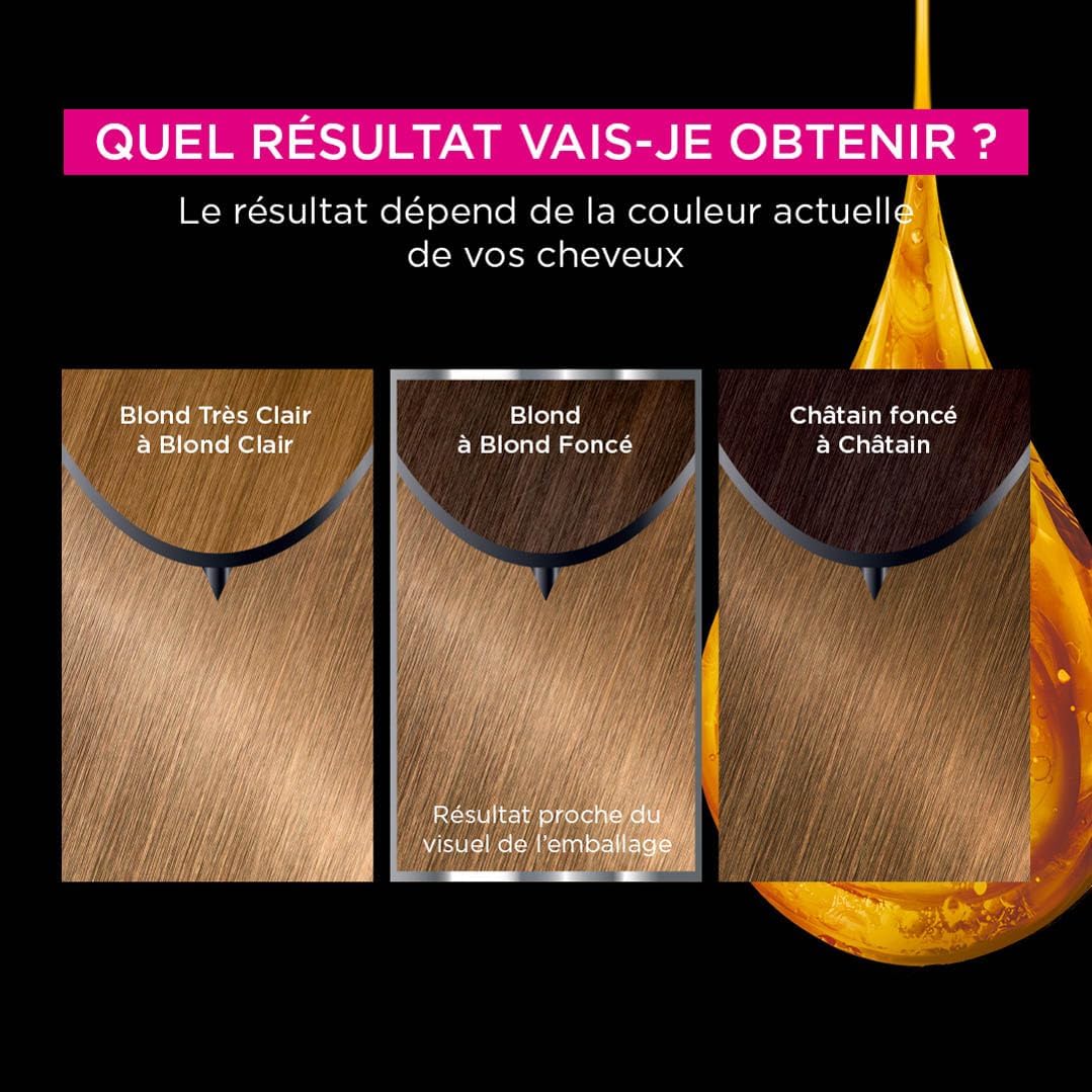 Garnier - Olia - coloration permanente 8.0 sans ammoniaque, huiles naturelles