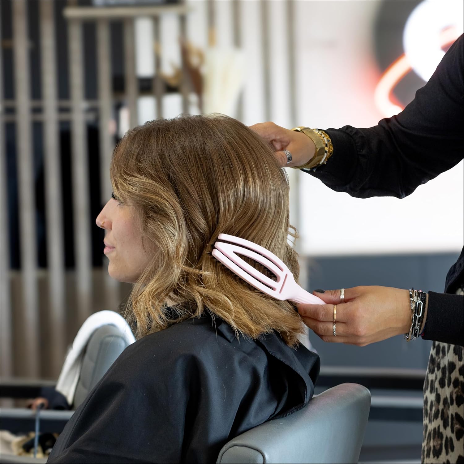 Olivia Garden - Fingerbrush Care Iconic - démêlante sanglier nylon - brillance et coiffage lisse