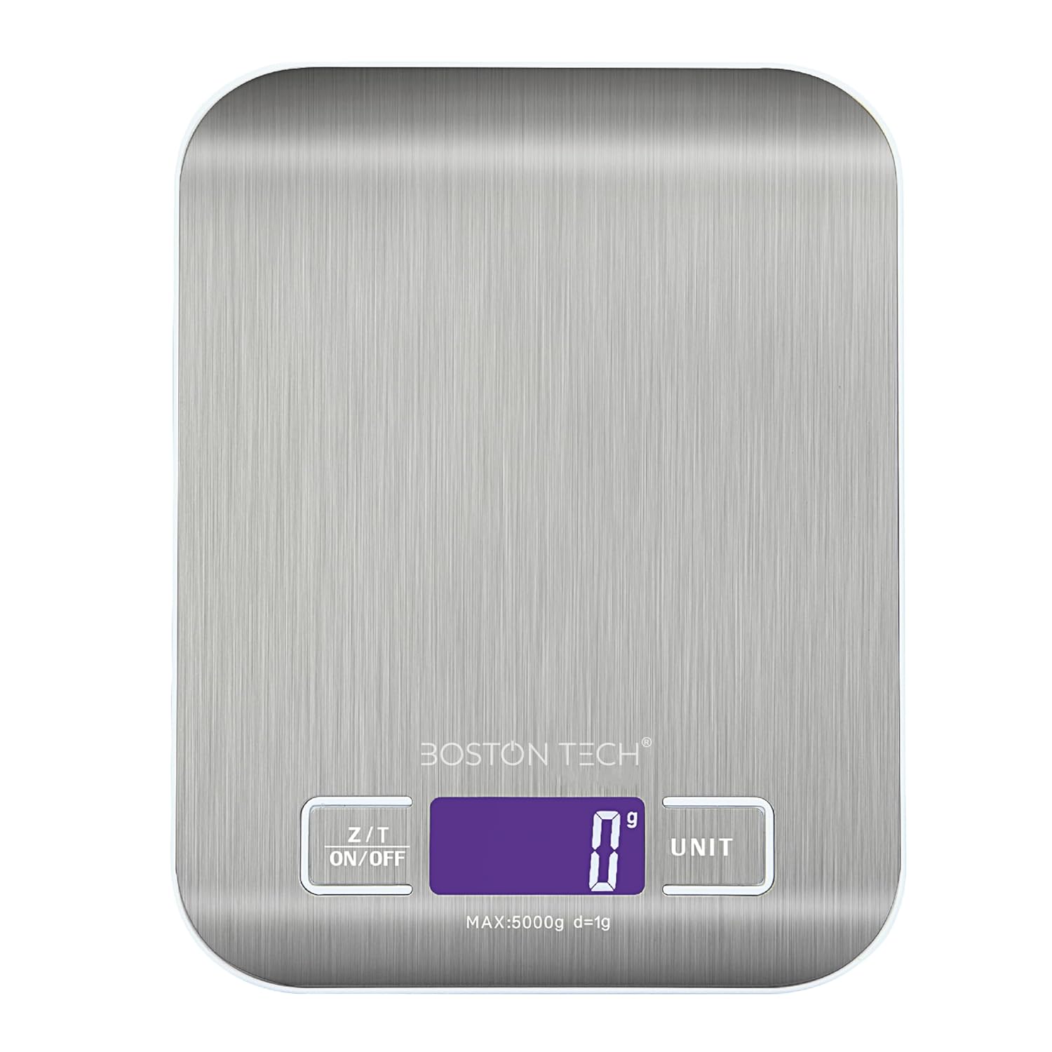 Boston Tech - balance numérique inox 5kg, LCD, étanche, tare, HK105