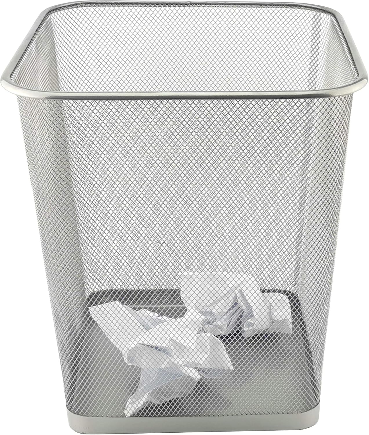 D.RECT - poubelle treillis métal 18L, lot de 2, argent