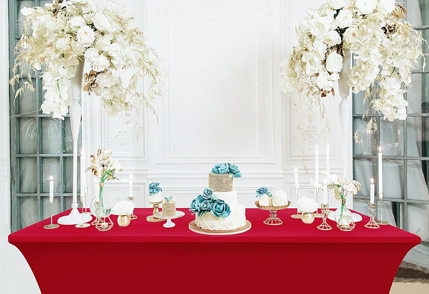 Utopia Kitchen - nappe extensible - 244 cm - polyester spandex, lavable, lot de 2