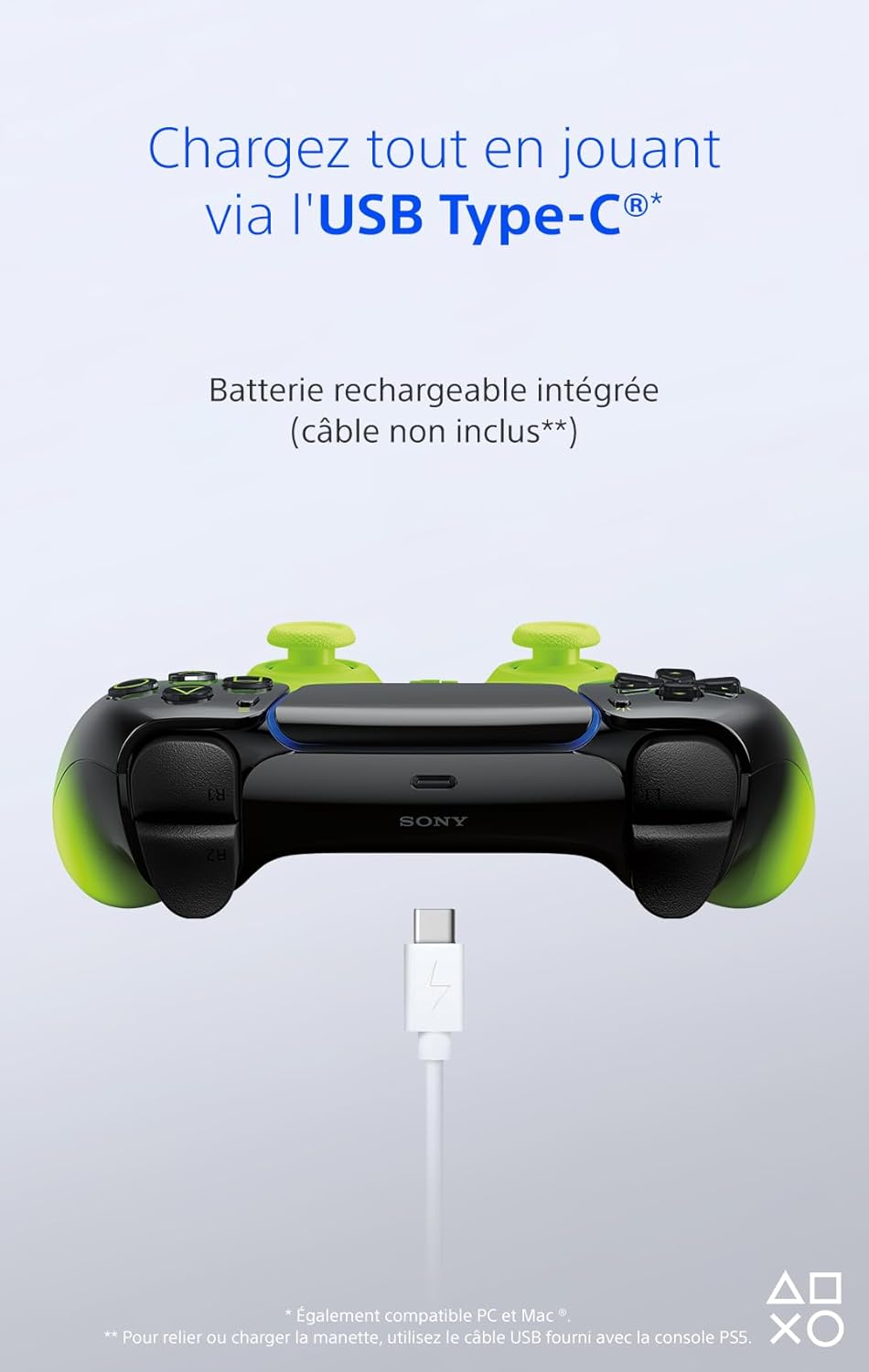 Sony - DualSense Hyperpop - manette sans fil, retour haptique, micro, batterie rechargeable, Remix Green