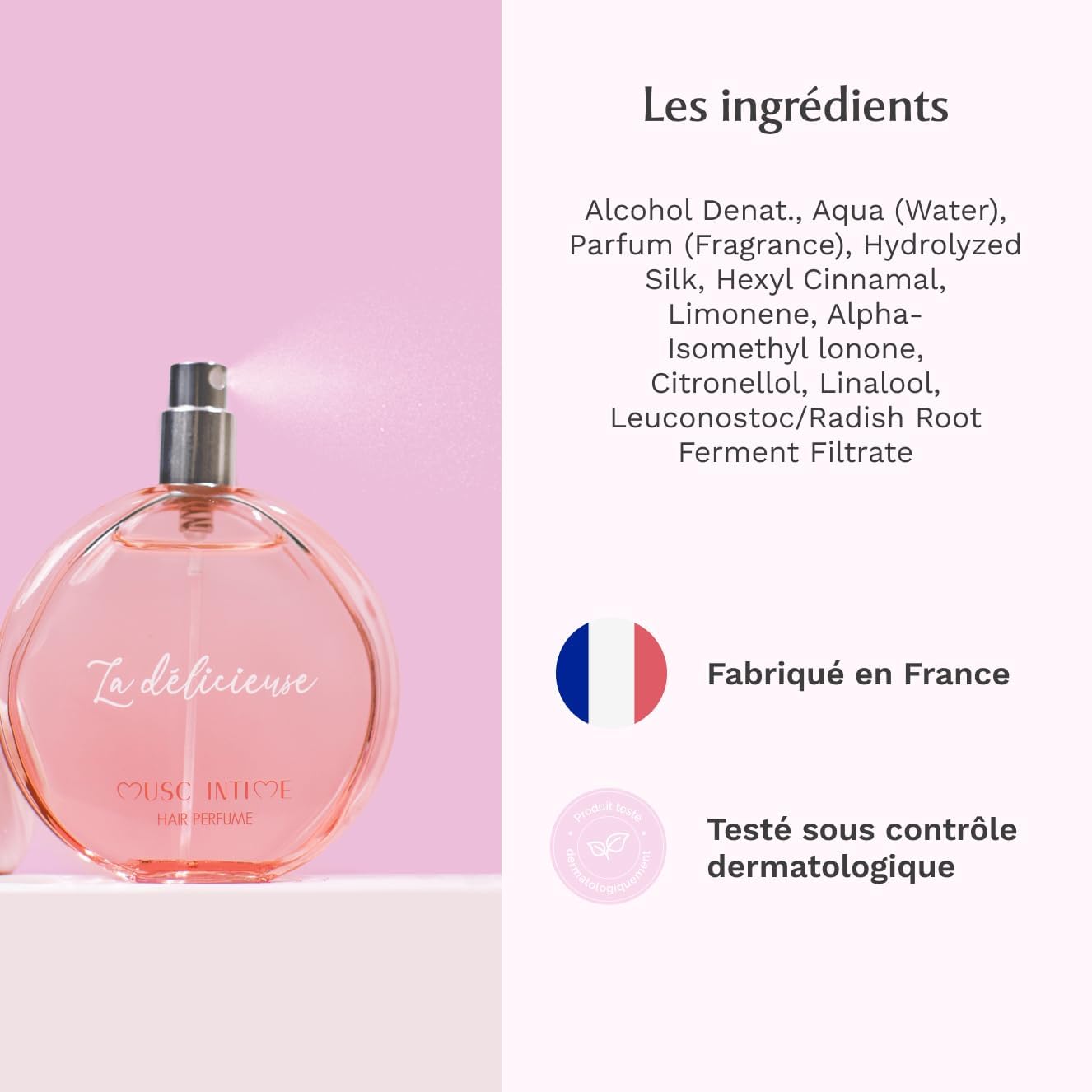 MUSC INTIME - Sweet Litchi Cheveux - 50ml - hydrate et parfume