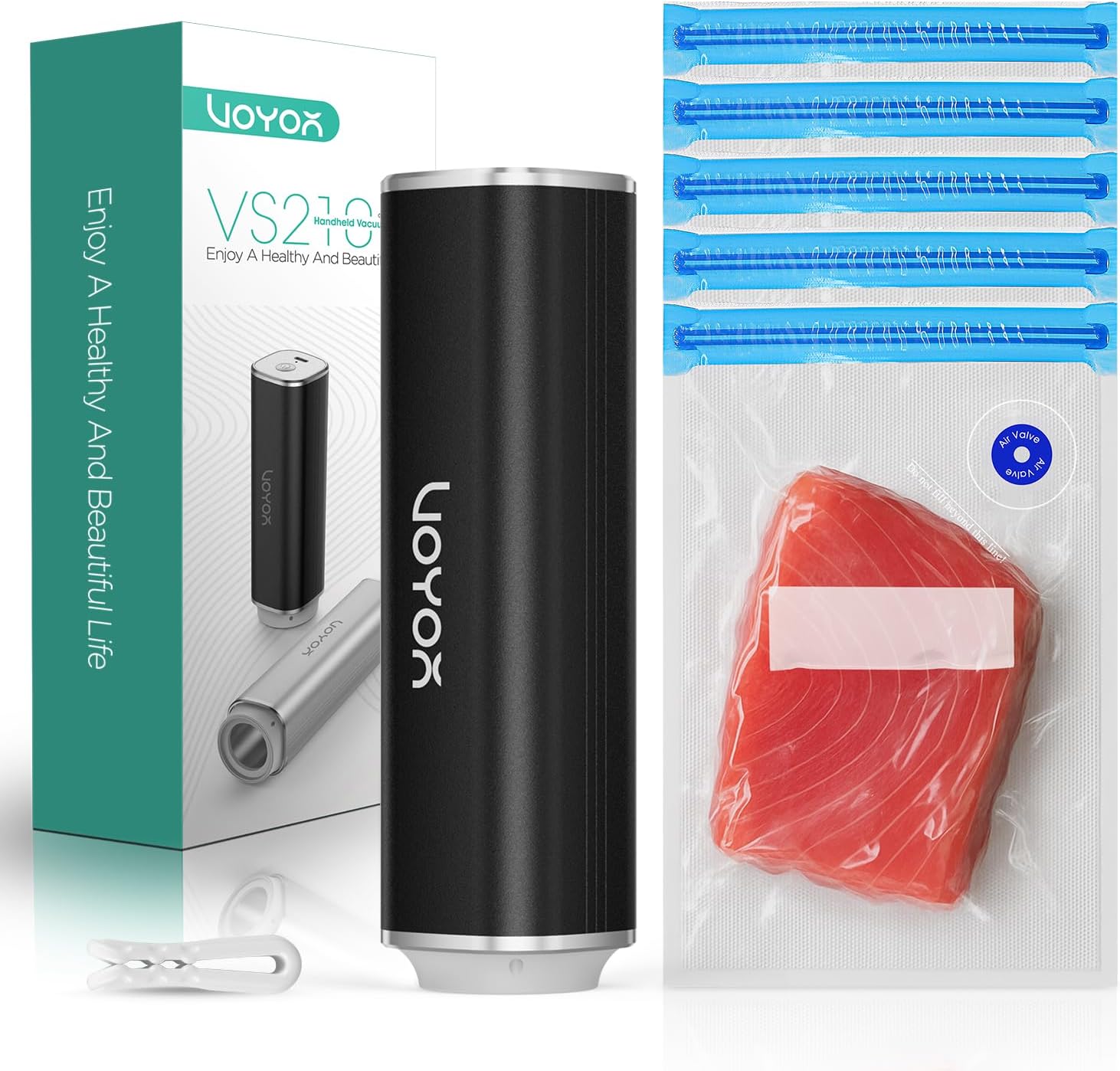 VOYOR - mini machine sous vide portable - compact - Pompe + 5 sacs