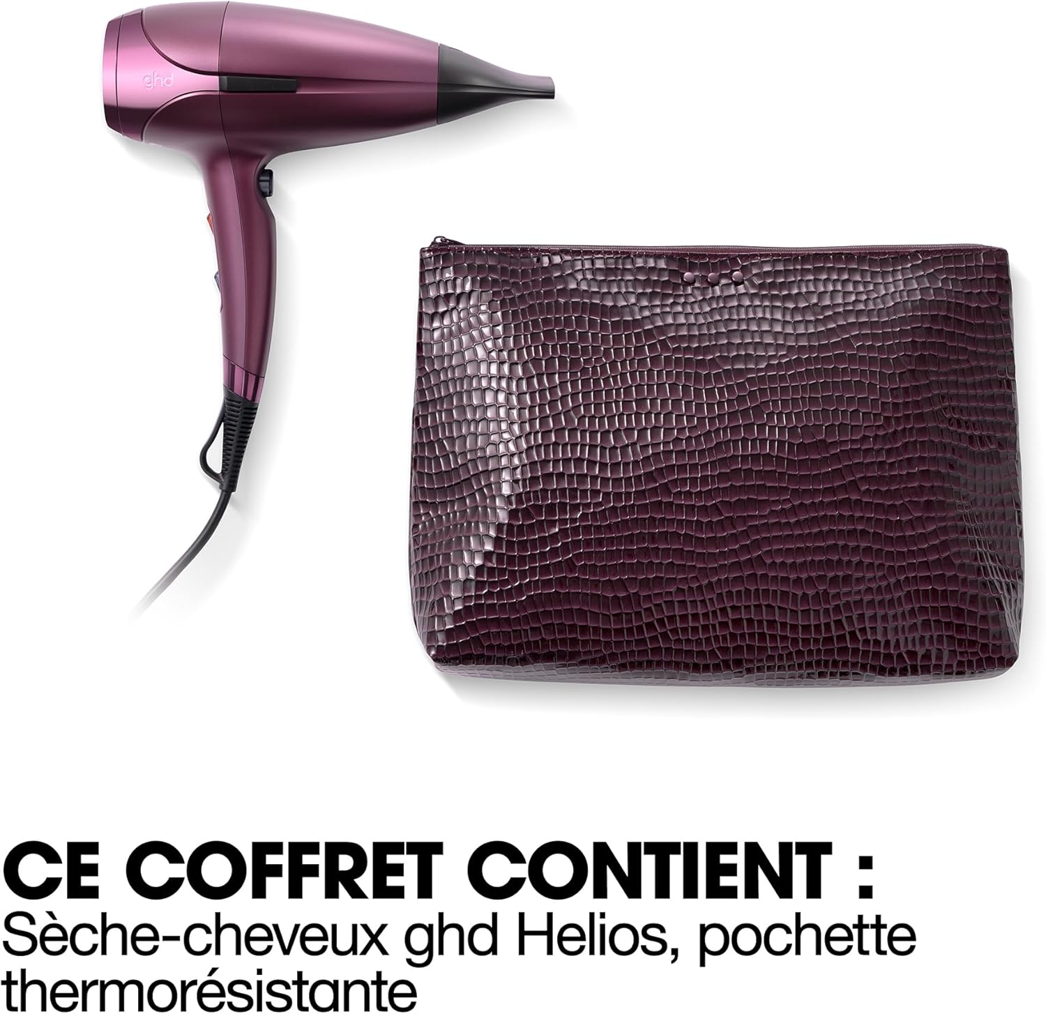 ghd - Helios (Bordeaux) - 2200W - Séchage puissant, sans frisottis, pochette