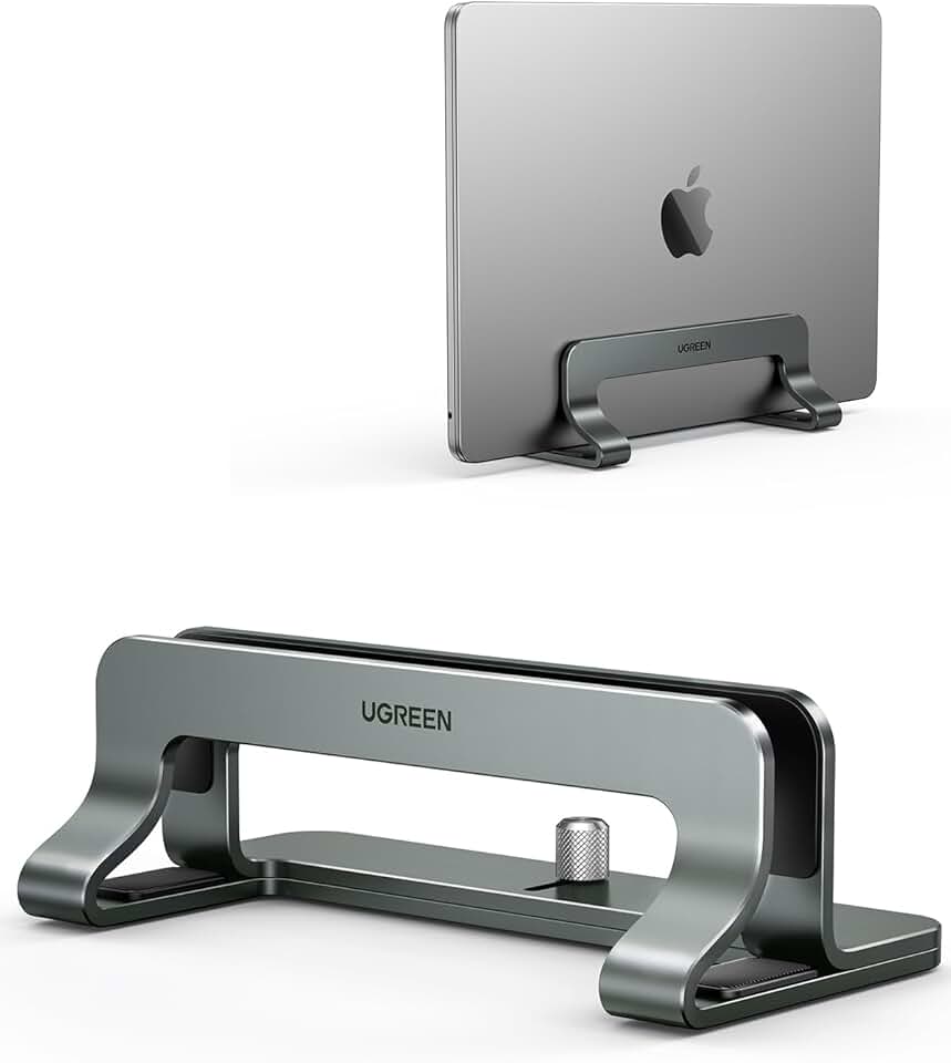 UGREEN - Support Ordinateur Vertical Aluminium - réglable, compatible MacBook, PC, iPad