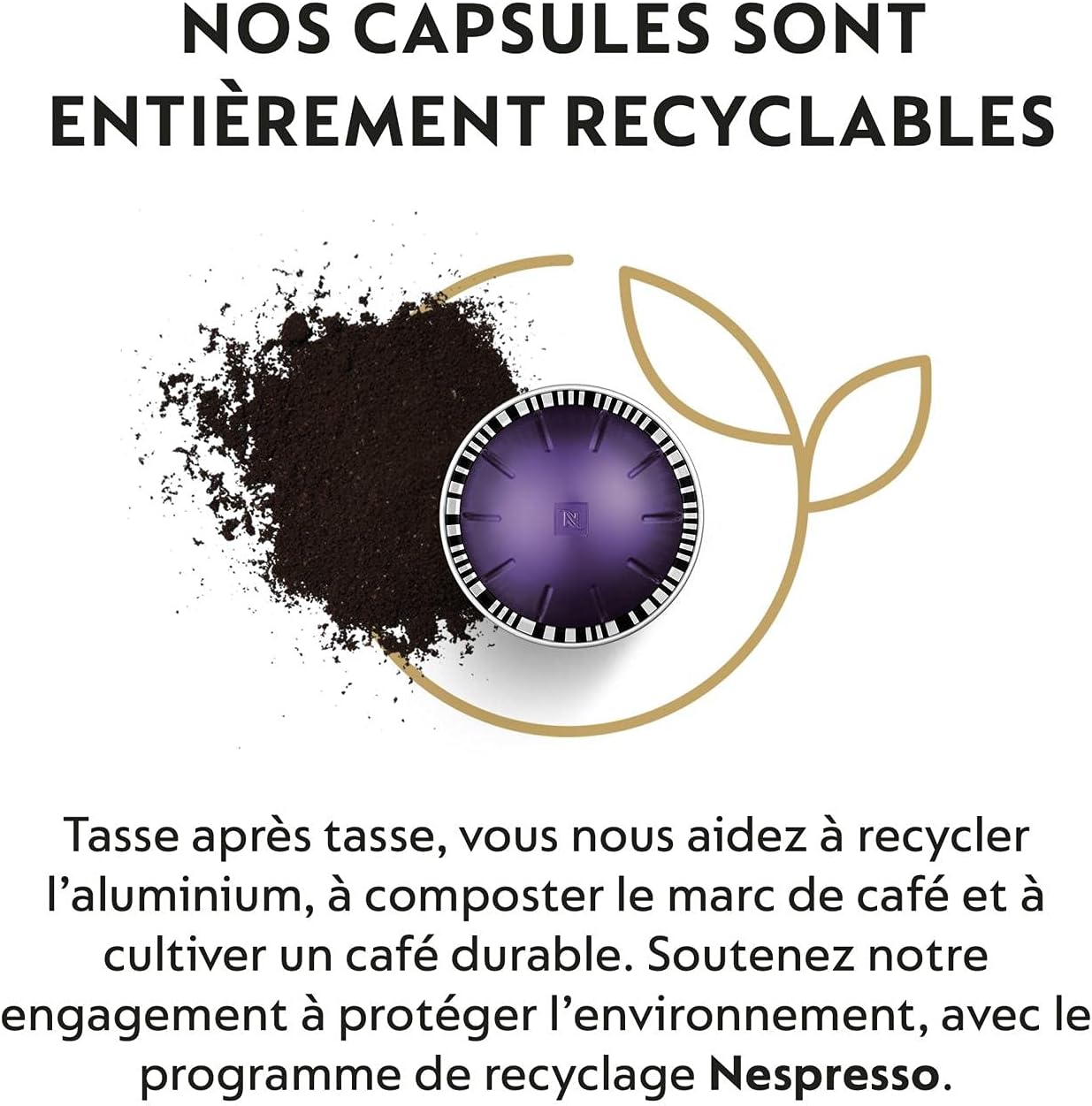 Nespresso - Vertuo Altissio - 40 ml - Espresso, Intensité 9, 50 capsules