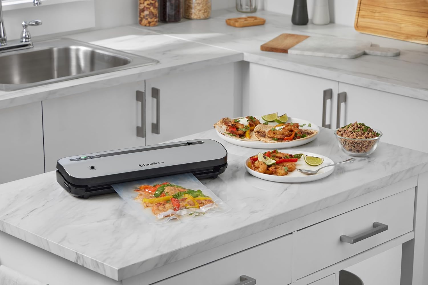 FoodSaver - emballeuse sous vide compacte - 28cm - fraîcheur 5x longue, packs inclus VS1290X