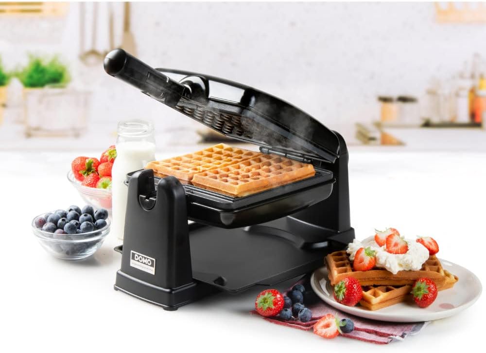 Domo - Gaufrier rotatif 180° - 4x7 rectangles - noir - DO9224W