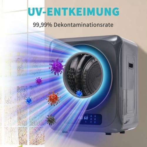 Sèche-linge mural 3-4kg, UV, 850W, inox, 60dB, 6 programmes