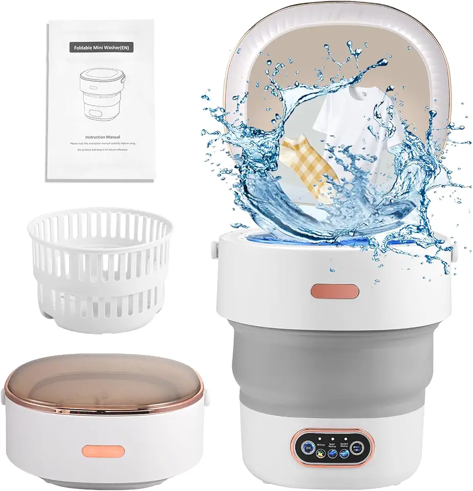 Mini machine à laver - 13L - portable, essoreuse, 3 modes, tuyau drainage