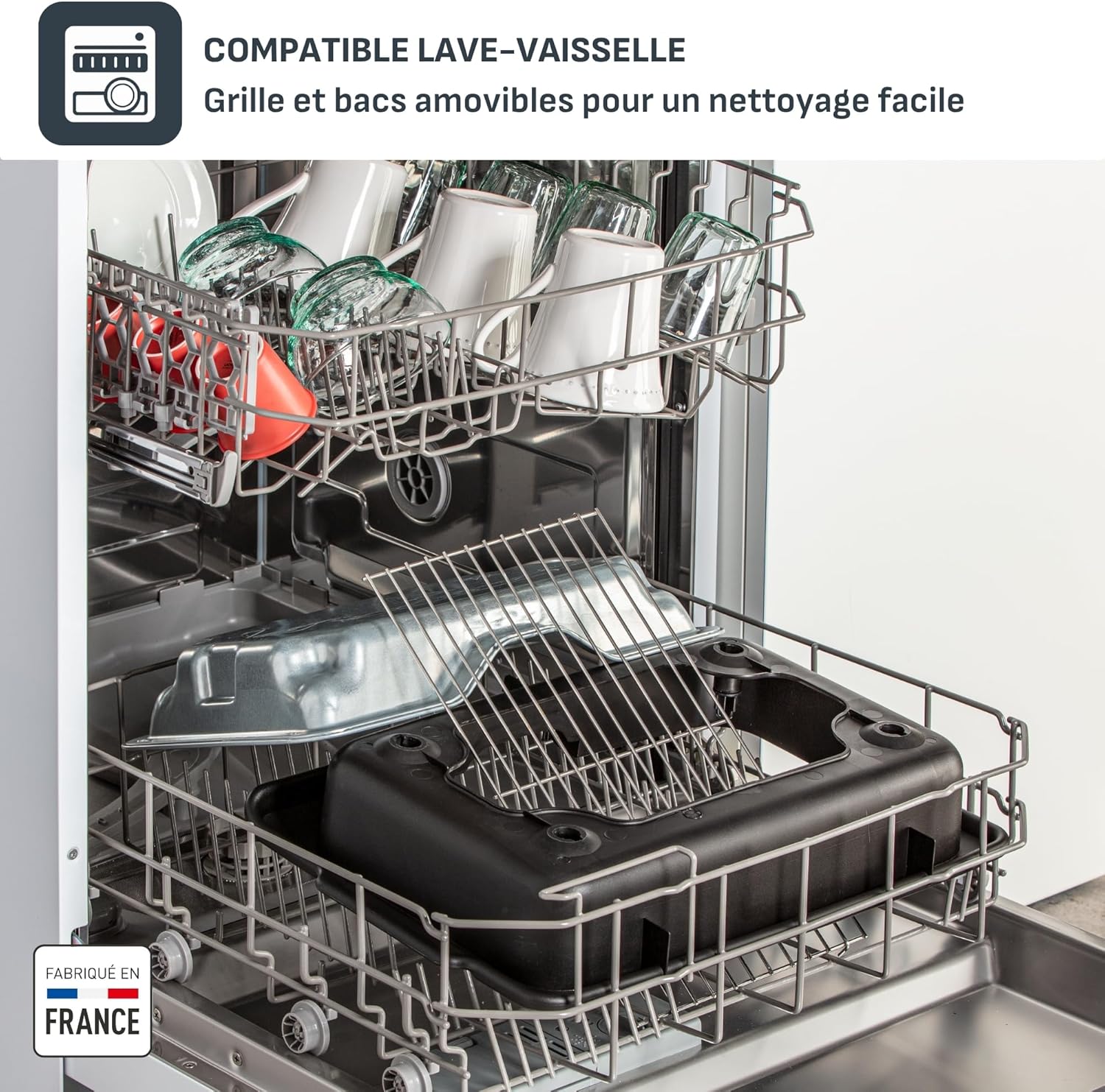 Tefal - Easy Grill 2en1 - plancha & barbecue, 2100W, plaque incluse - YY3818FB