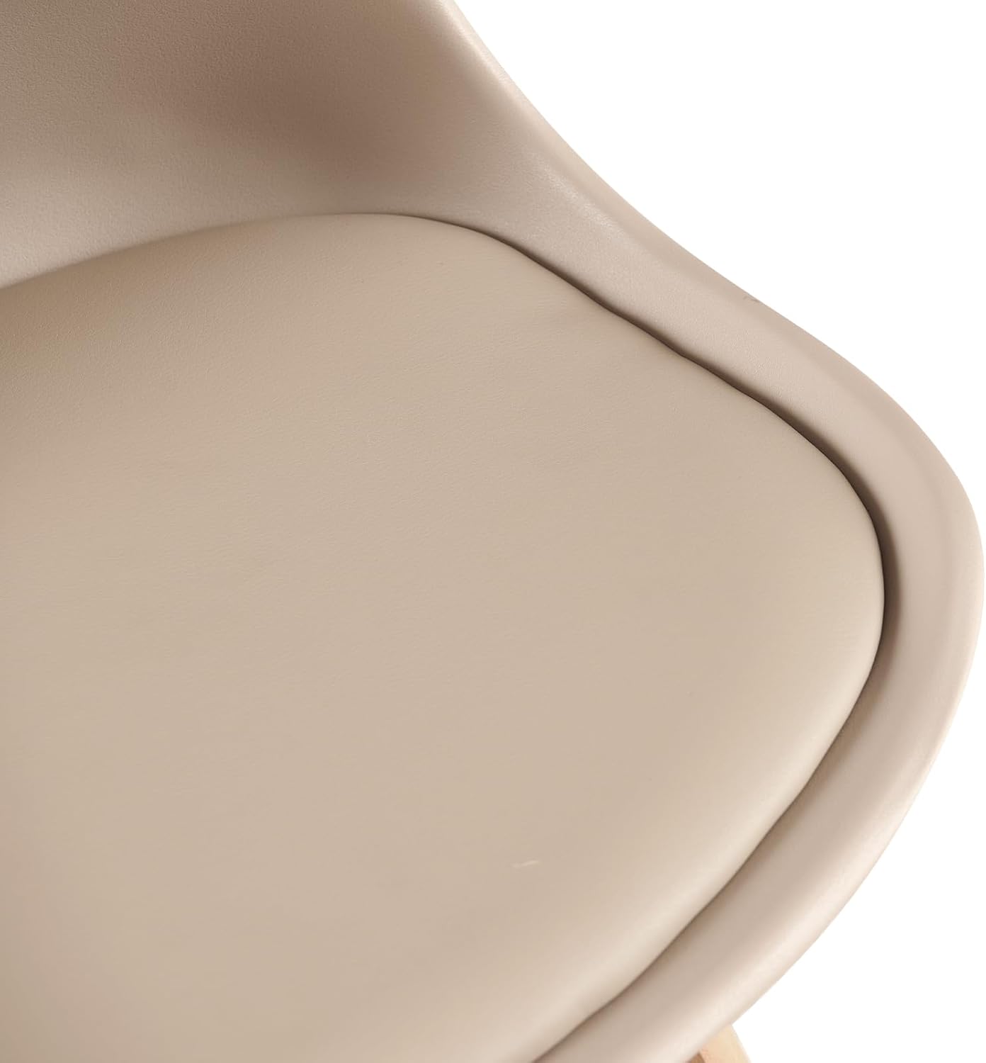 EGGREE - chaises scandinaves, lot de 4, bois hêtre, assise rembourrée, kaki clair